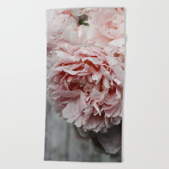 Peonies Beach Towel