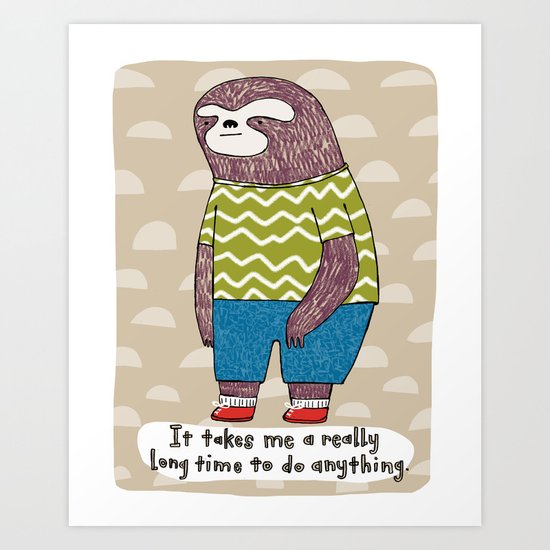 Slow Sloth Art Print