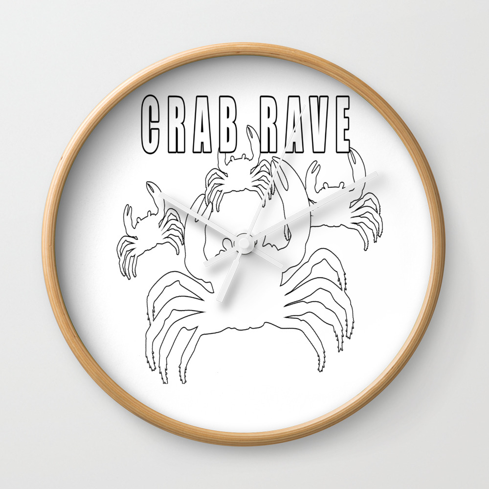 Crab Rave Meme Wall Clock By Desteesigners Society6