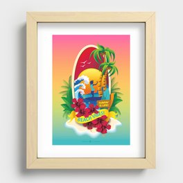 Aloha Beach Vibes II Recessed Framed Print