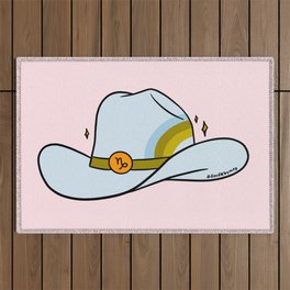 Capricorn Cowboy Hat Outdoor Rug