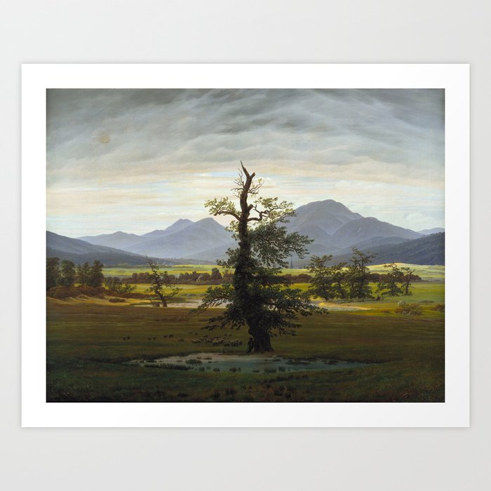 The Lonely Tree Caspar David Friedrich Art Print