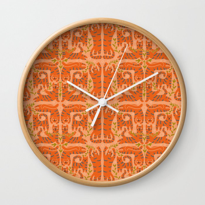 tigers pattern Wall Clock