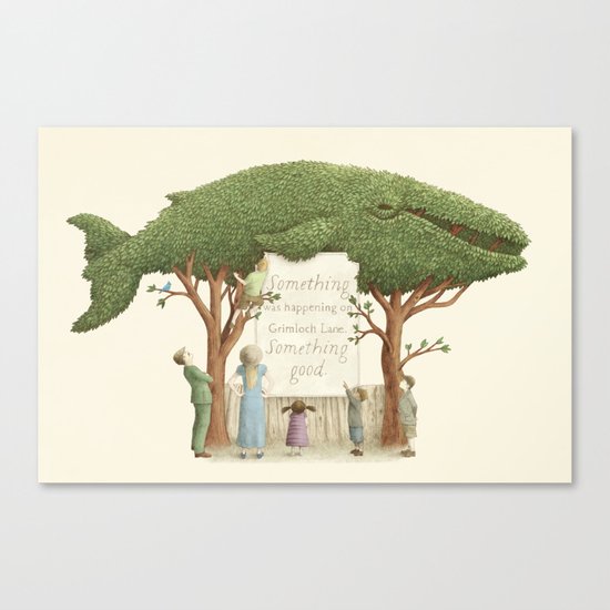 The Night Gardener - Whale Display Canvas Print