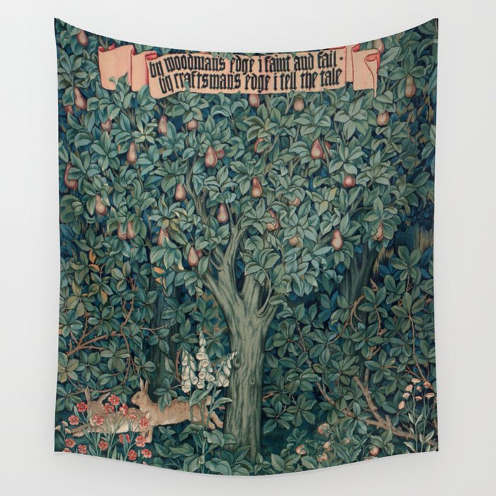 William Morris Greenery Tapestry Part 1 Wall Tapestry