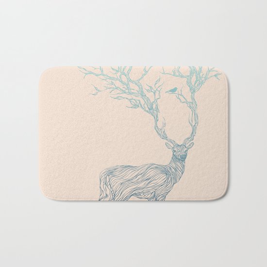 Blue Deer Bath Mat
