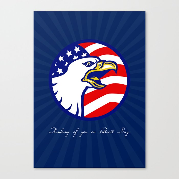 Thinking of You on Patriot Day Card Canvas Print
