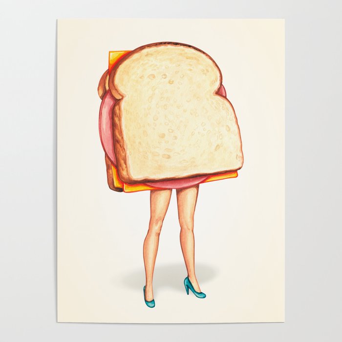 Bologna Sandwich Pin-Up Poster