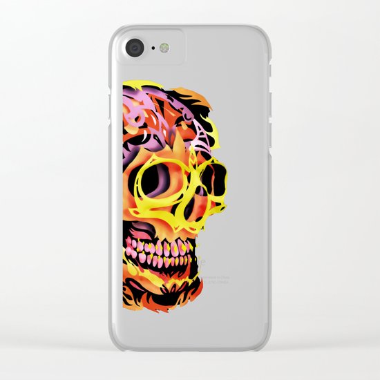 Skull V Clear iPhone Case