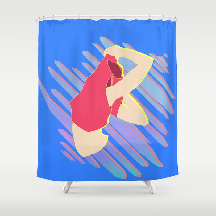 Stripped Utopia Shower Curtain By Sketching Nightly Society6