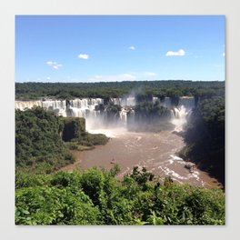 Argentina Photography - Iguazu Falls In The Dense Jungle Canvas Print