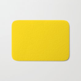 Yellow Solid Color Pantone PMS Yellow C Ukraine Flag Color 100 Percent Commission Donated Read Bio Bath Mat