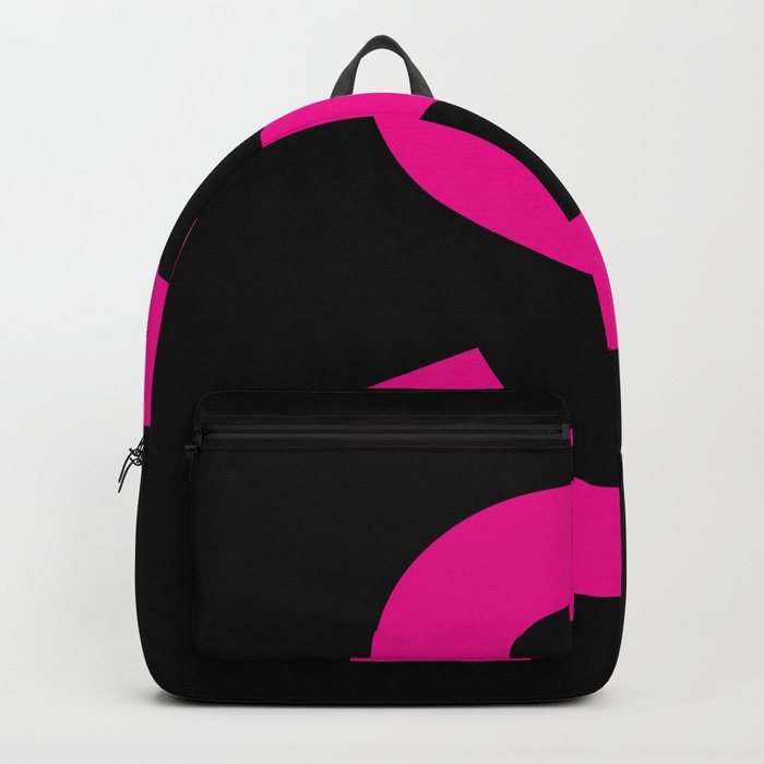 Letter S (Magenta & Black) Backpack