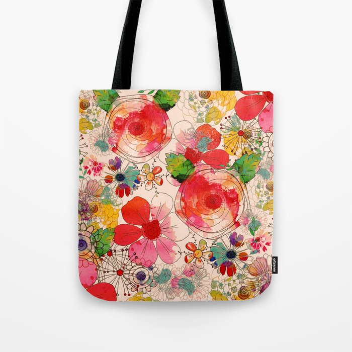 joyful floral decor Tote Bag