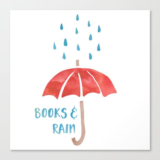 Books and Rain Canvas Print