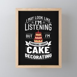 Cake Decorating Baker Ideas Beginner Framed Mini Art Print
