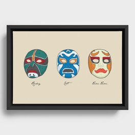 Three Ninjas Framed Canvas