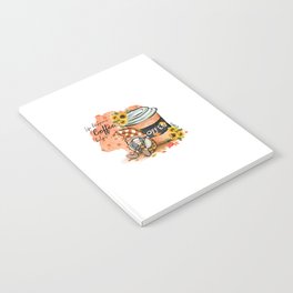 Autumn coffee graphic sublimation gnome Notebook