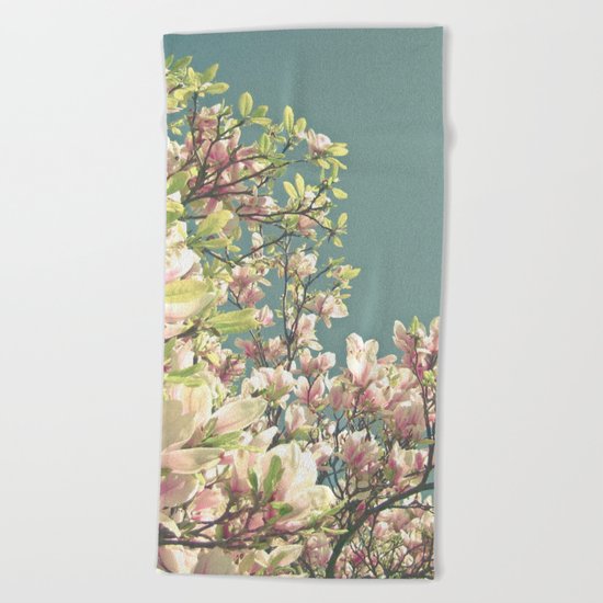 Magnolia in Bloom Beach Towel