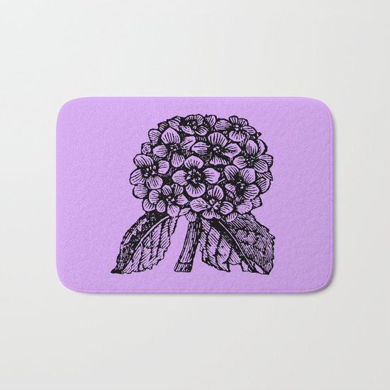 Lavender Hydrangea Bath Mat