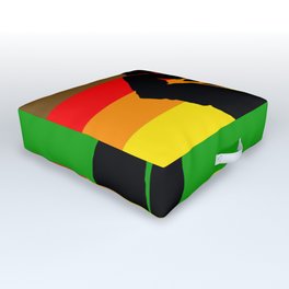 LGBT Pride Flag More Colors Raised Fist (More Pride) Outdoor Floor Cushion
