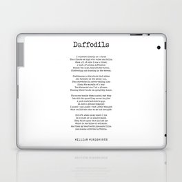 Daffodils - William Wordsworth Poem - Literature - Typewriter Print 2 Laptop Skin