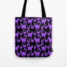 Purple Snobby Cats Tote Bag