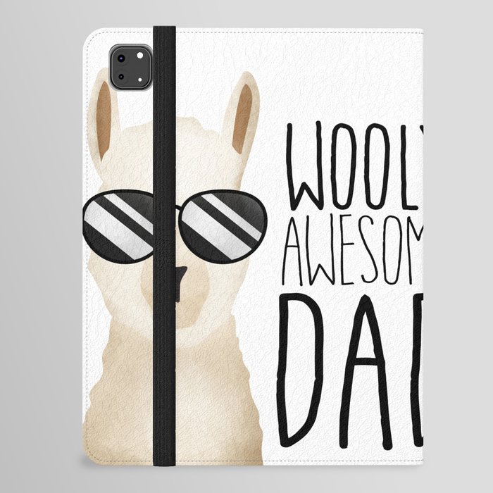 Wooly Awesome Dad (Llama) iPad Folio Case
