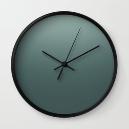 Jaded Wall Clock | Teal, Graphicdesign, Sage, Gradient, Green, Jade, Solid, Simple, Faded, Seagreen 