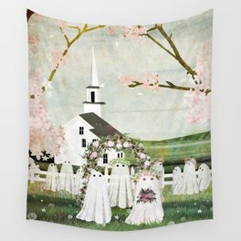 Ghost Wedding Wall Tapestry