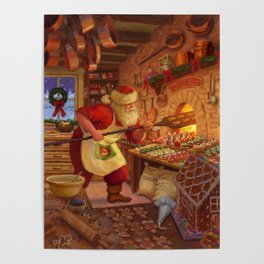 Santa's North Pole Bakery Poster