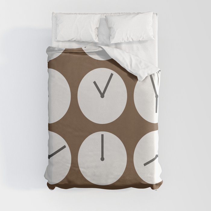 Minimal clock collection 11 Duvet Cover