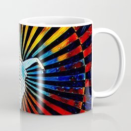 74440-MM_2352 New Op Art Nude Woman Attuning the Universe Powerful Colorful Creative Energy Coffee Mug