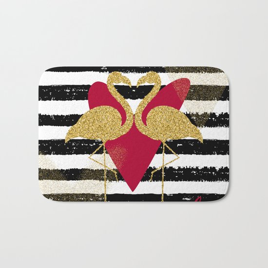 Love Flamingos Bath Mat