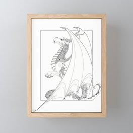 White Dragon Era Framed Mini Art Print
