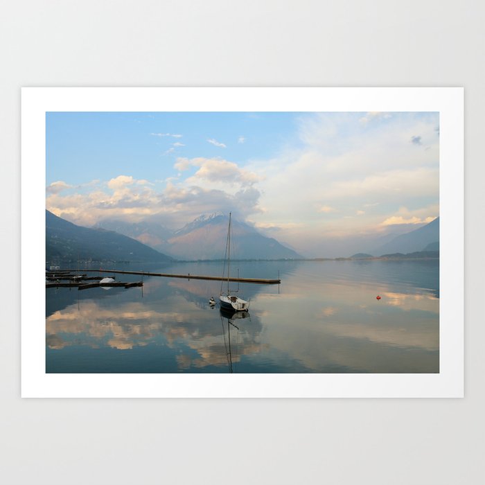 Boat On Lake Como Art Print By Miriamt Society6