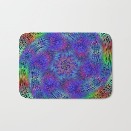 Liquid rainbow Bath Mat