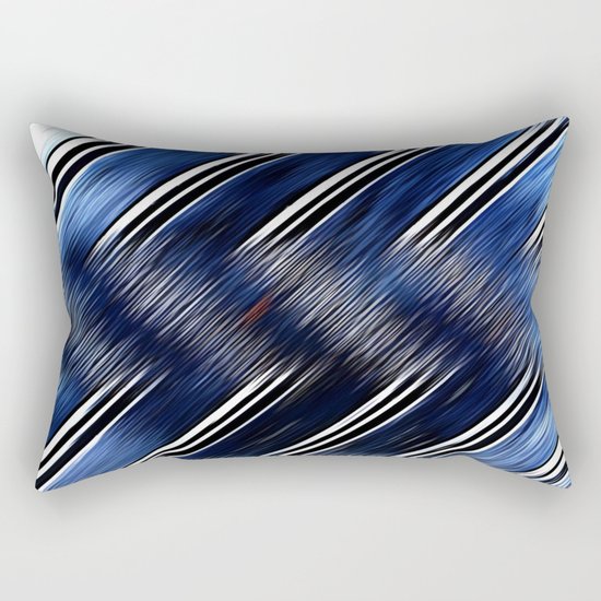 Abstract #Blue #Black #3 #art #society6 Rectangular Pillow