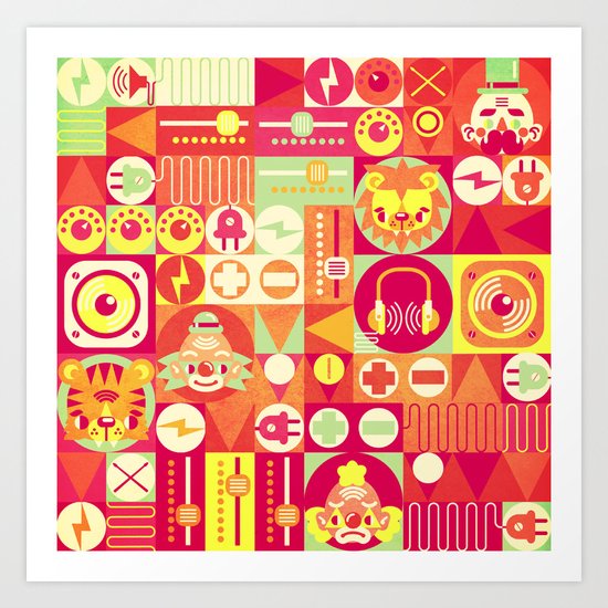 Electro Circus Art Print