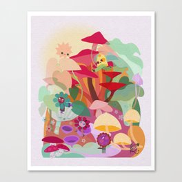 Kath Waxman | Fungi town Canvas Print