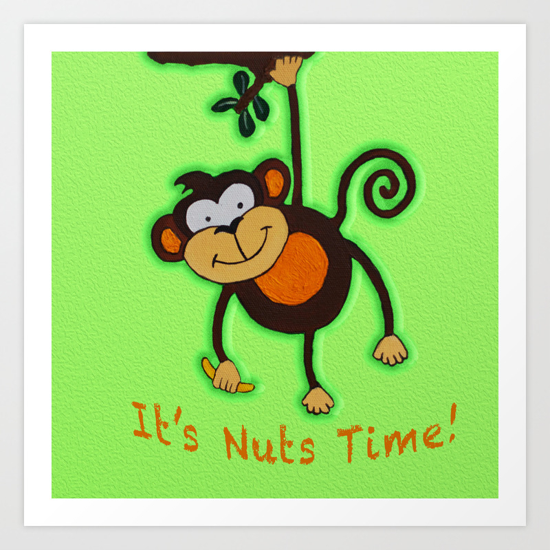 Cheeky Monkey Art Print By Milcbymishell Society6