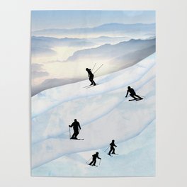 Skiing in Infinity Poster