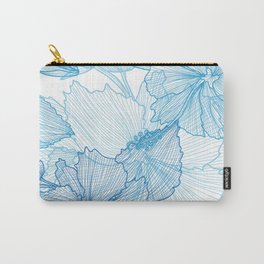 Texture Shading Mapping Blue Floral Pattern Background Carry-All Pouch | Background, Retropattern, Blue, Floraldesign, Geometricpattern, Wavepattern, Plant, Flower, Graphicdesign, Texture 