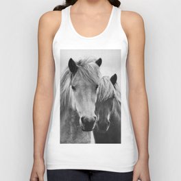 Horses - Black & White 7 Unisex Tank Top