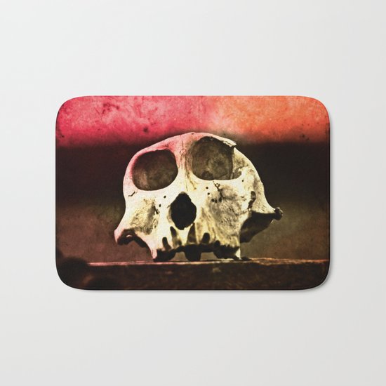Baboon Skull Sunset Bath Mat