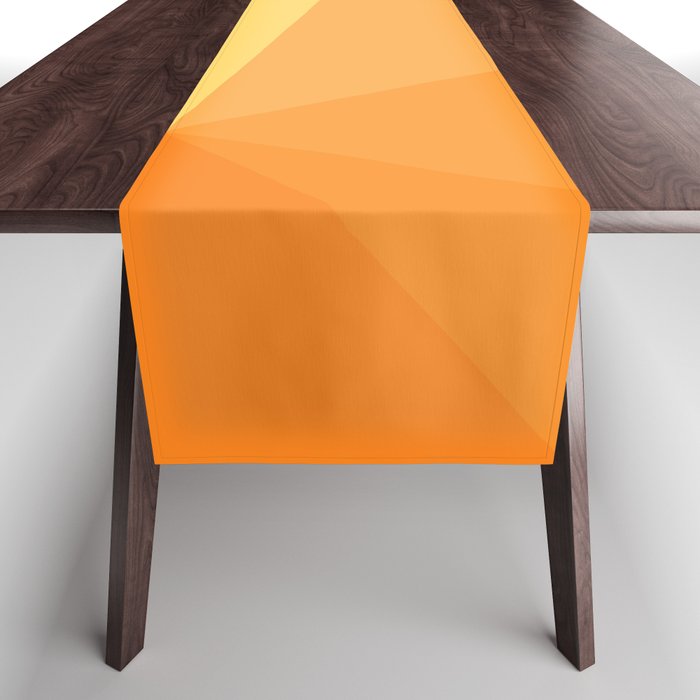 Sunset with triangles Table Runner