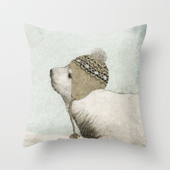 First Winter Throw Pillow