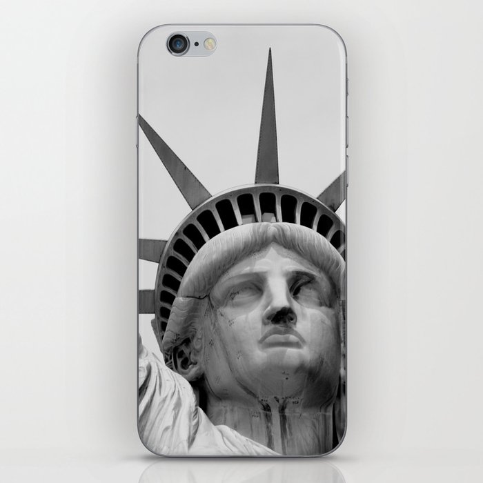 Black and White Statue of Liberty iPhone Skin