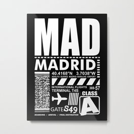 Adolfo Suarez Madrid–Barajas Airport MAD Metal Print | Madridmad, Airportmad, Madrid, Madridspain, Madridbarajas, Madridairport, Madmadrid, Barajasmad, Barajasmadrid, Madairport 