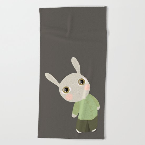 Chinese Rabbit Beach Towel